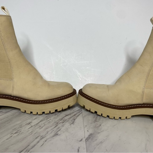 Sam Edelman Laguna Cream Nubuck Lug Sole Chelsea Boot 7 1/2 W - Picture 7 of 16